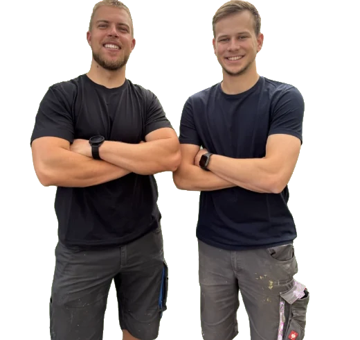 Noah Elsenhans und Lukas Grupp, die Inhaber von E&G Dienstleistungen